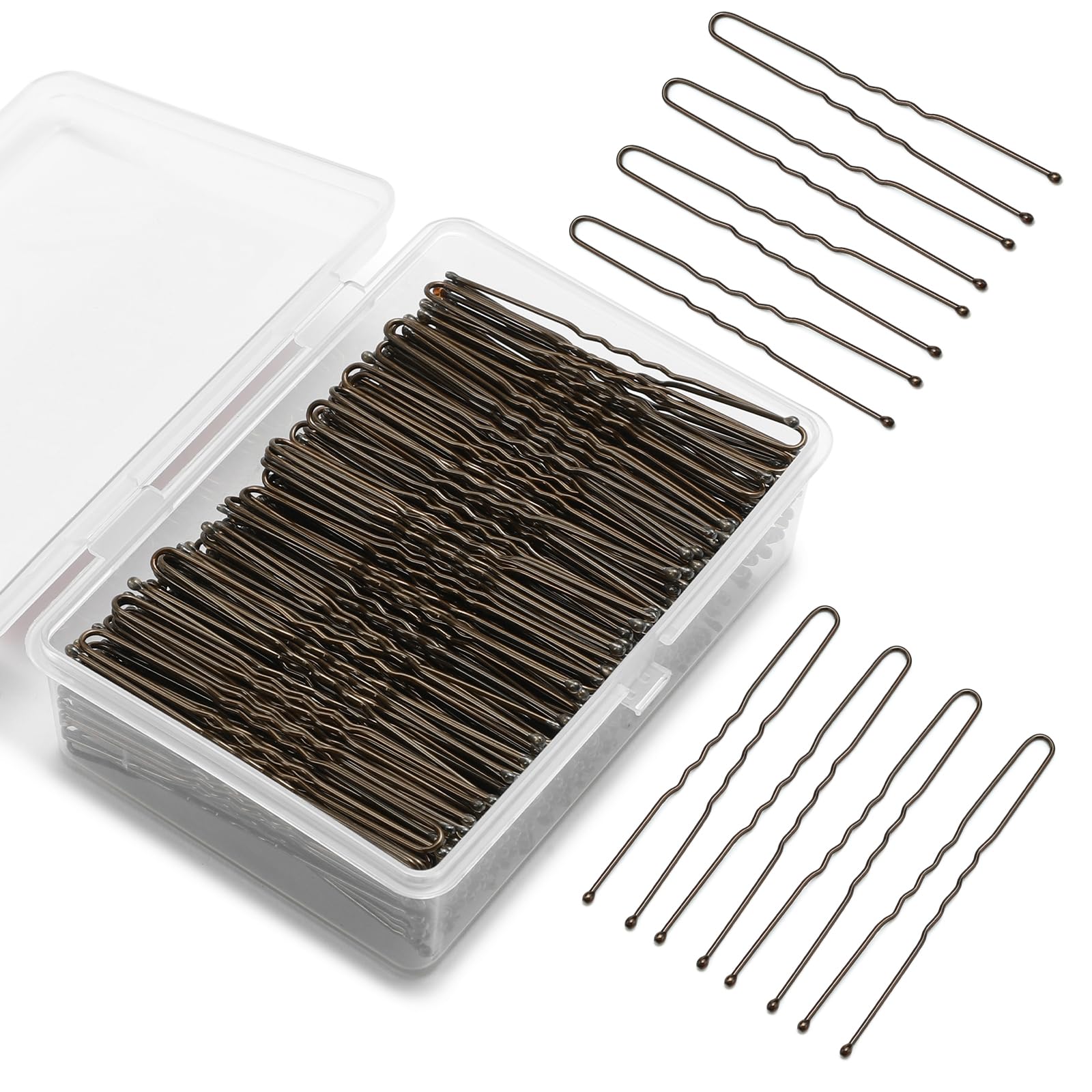 U-Shaped Hair Pins – 250-Count Professional Styling Pins with Storage Box