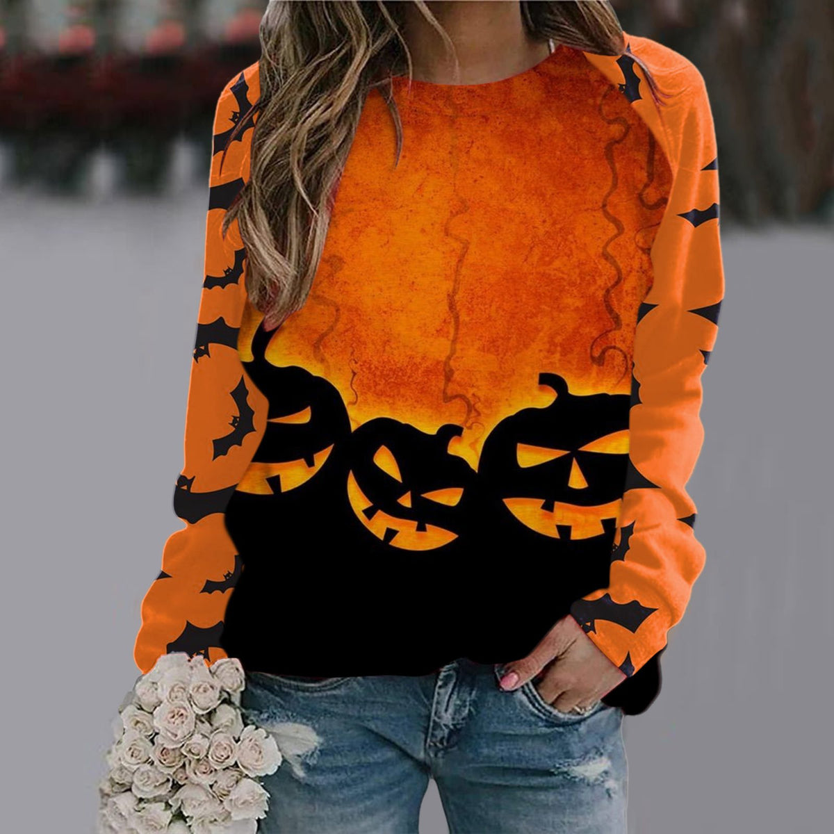Printed Long Sleeve T-shirt for Women