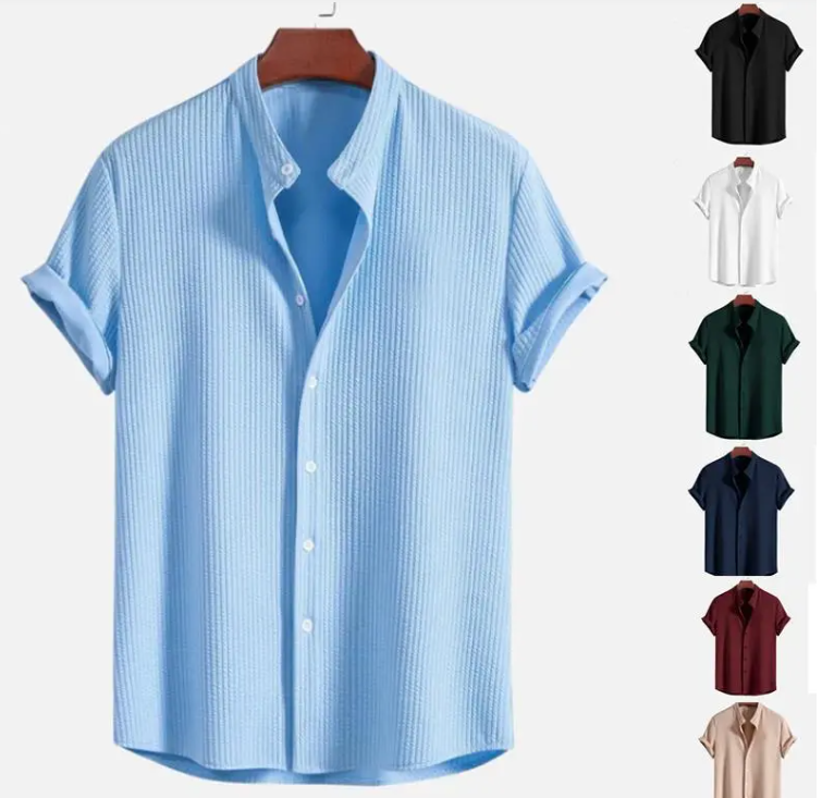 BreezeFit Men’s Loose Short Sleeve Summer Shirt – Lightweight Relaxed Fit Casual Shirt, S–4XL