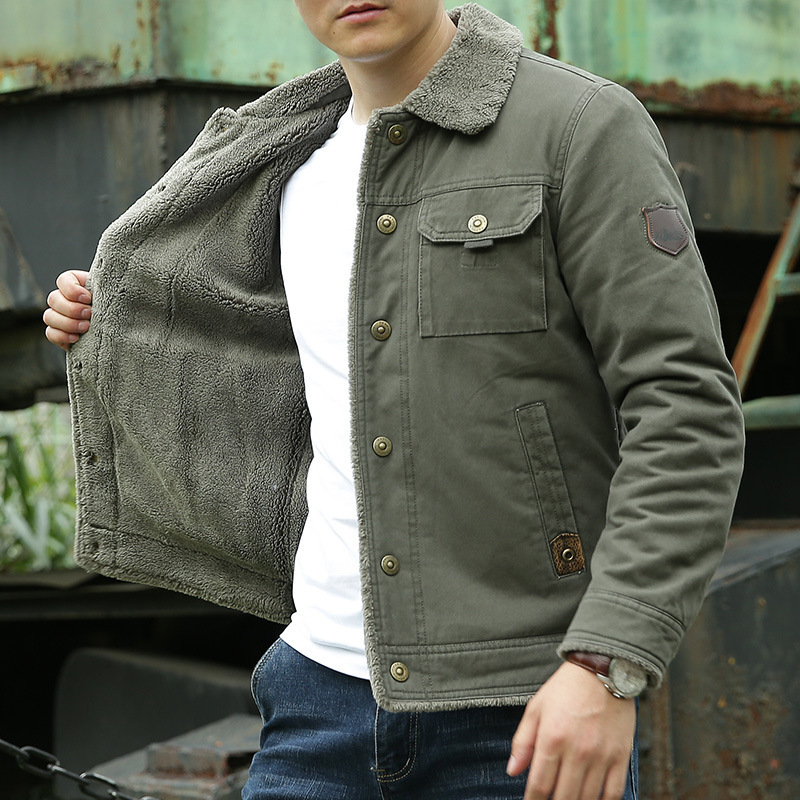 Men’s Thickened Cotton Winter Jacket – Warm Casual Outerwear – USA