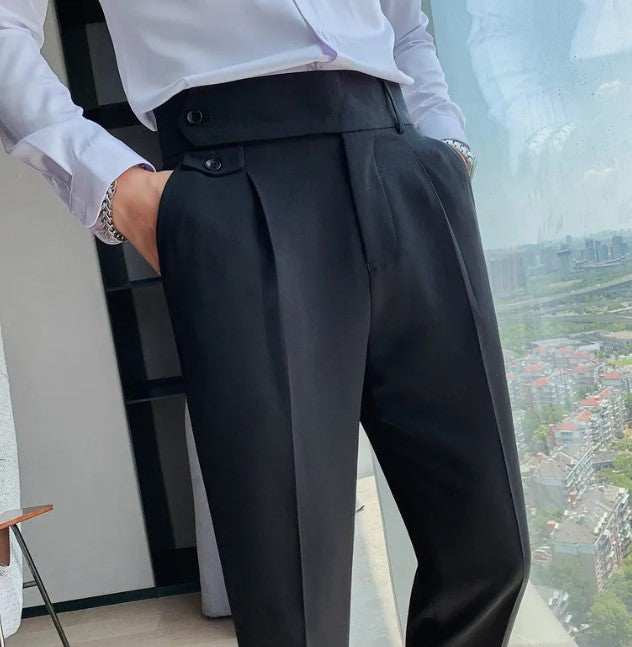 Men’s British Business Casual Trousers – Smart Office Pants