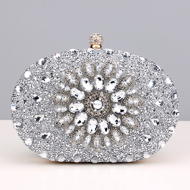 Diamond Luxury Evening Clutch Bag for Women – Crystal Rhinestone Wedding & Party Handbag