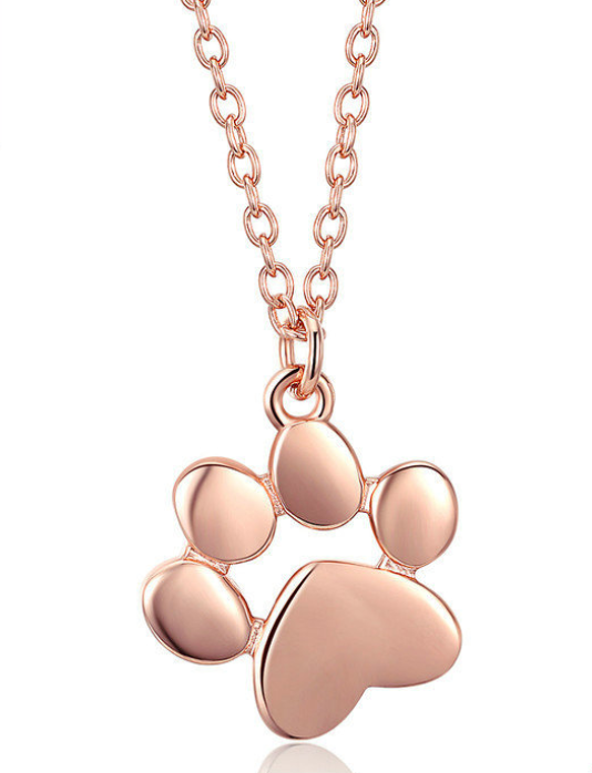 Pet Paw Print Pendant Necklace