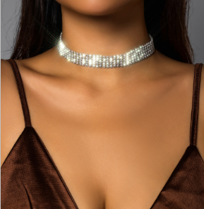 Riviera Rhinestone Choker (One Piece)