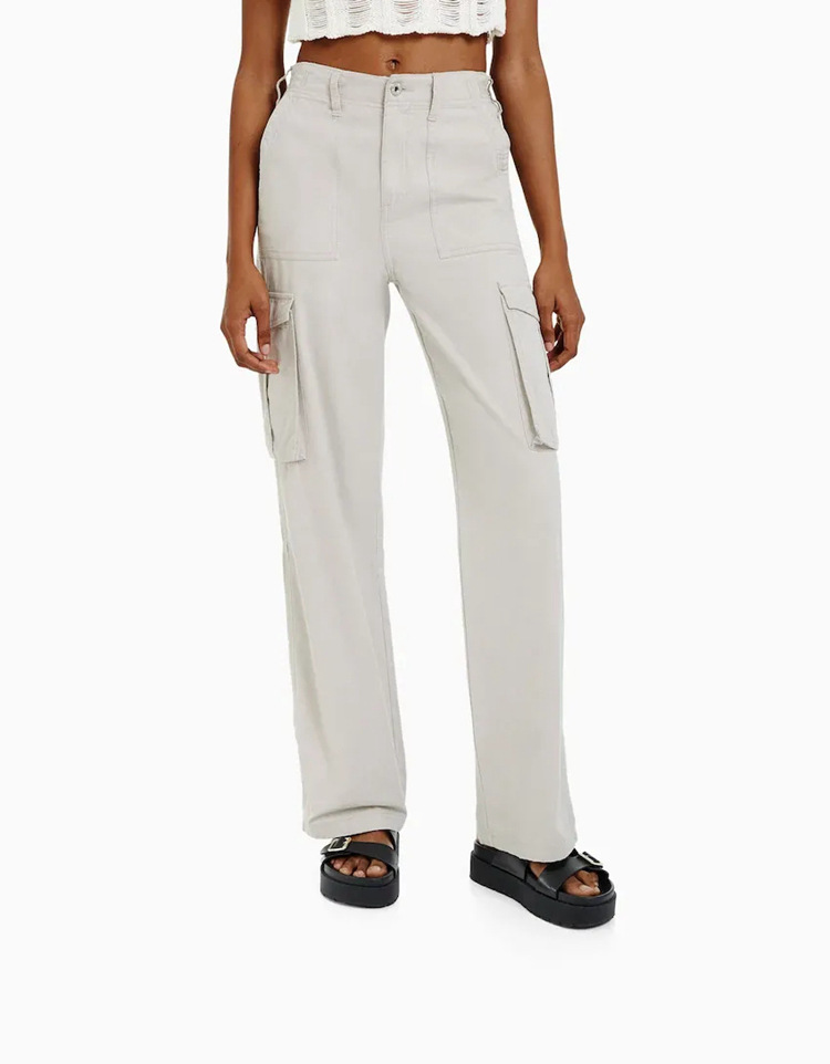 High Waist Cargo Pants – Skinny Fit Stretch Pants for Women