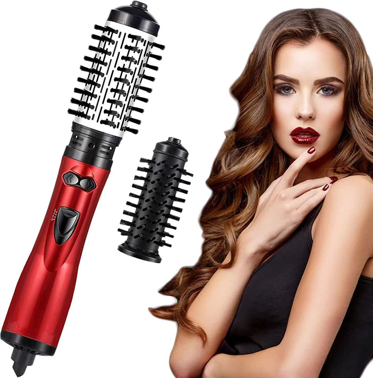 2-in-1 Rotating Hair Dryer Brush – Volumizing Hot Air Styling Brush