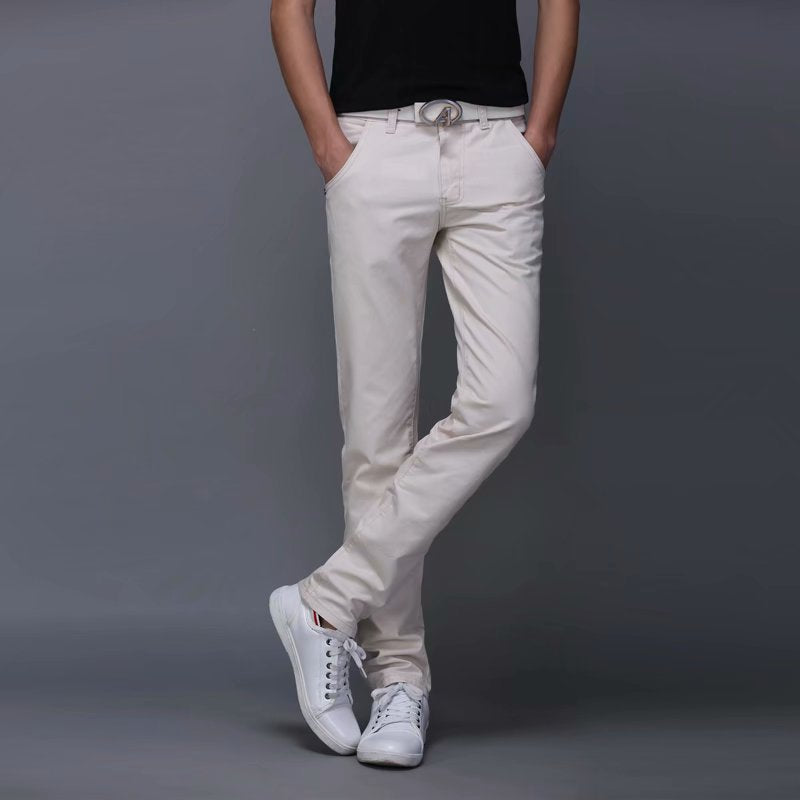 Men’s Slim Fit Straight-Leg Pants – Summer Casual Trousers
