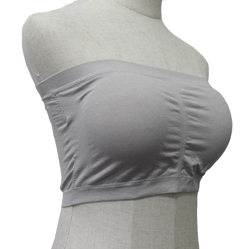 Women’s Strapless Seamless Padded Bandeau Bra – Comfortable Tube Top Bra