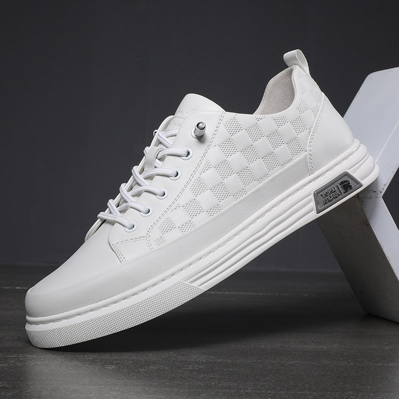 Men's Breathable Genuine Leather Casual Sneakers