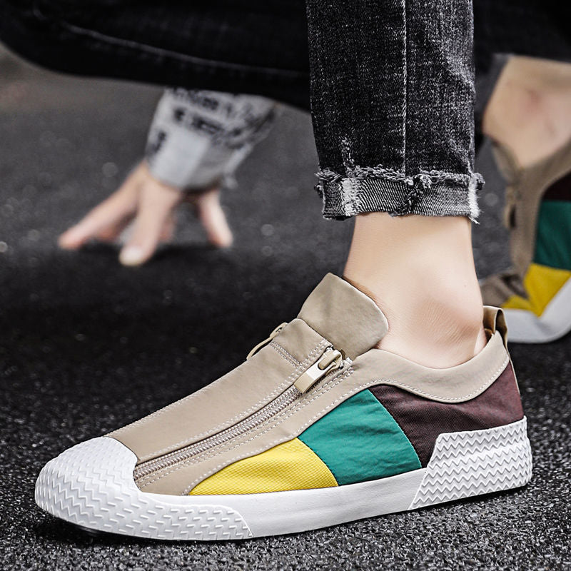 Men’s Breathable Canvas Loafers – Lightweight Casual Slip-On Sneakers