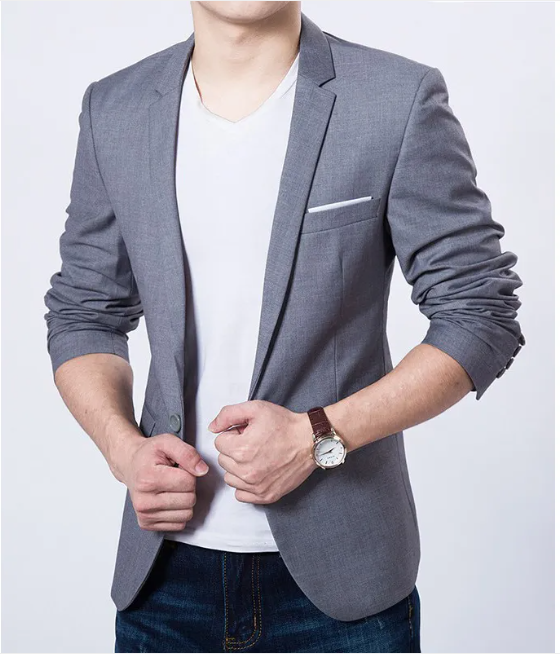 Men’s Tailored Slim-Fit Cotton Casual Blazer – Smart Casual Jacket, S–6XL