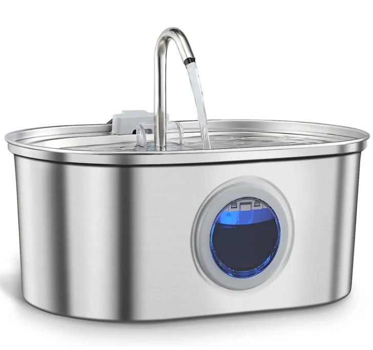 Stainless Steel Pet Water Feeder – Large Capacity Spill-Resistant Dispenser for Dogs & Cats