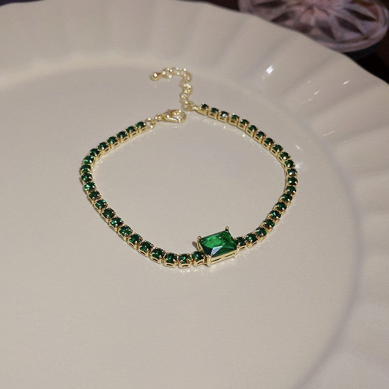 Women’s Adjustable Colorful Zirconia Bracelet – Sparkling Rainbow Fashion Jewelry