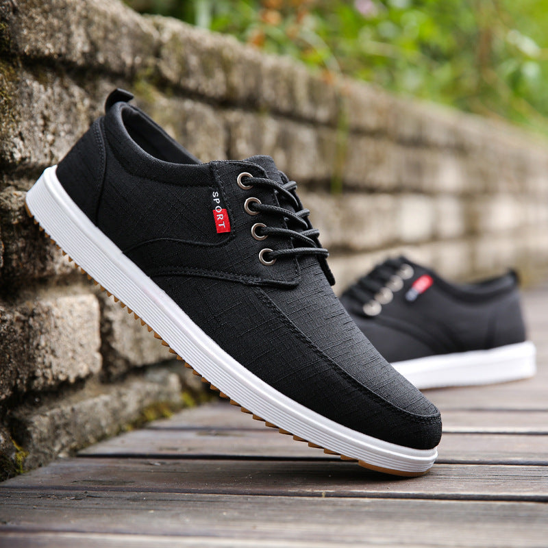 Korean Style Low Top Canvas Sneakers for Men