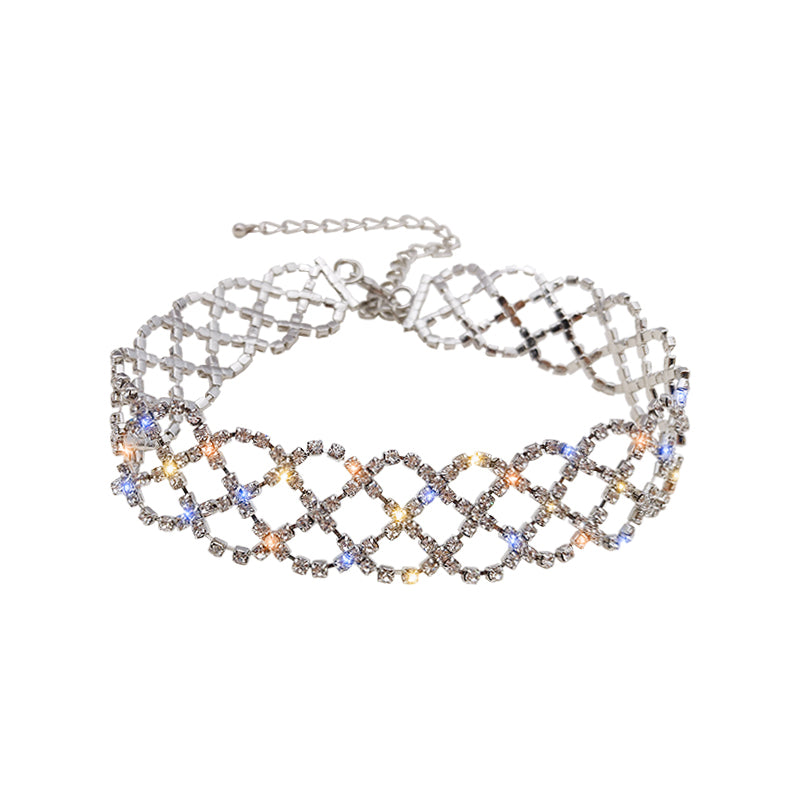 Trendy Rhinestone Choker Necklace for Women