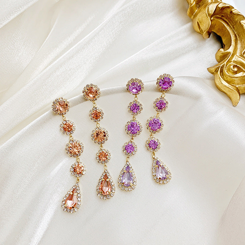 Baroque Crystal Drop Earrings – Elegant Statement Jewelry – USA