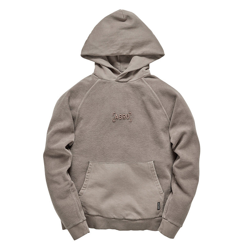 Men’s 95% Cotton Hooded Sweater – Loose-Fit Solid Color Casual Pullover, 3 Colors, M–3XL
