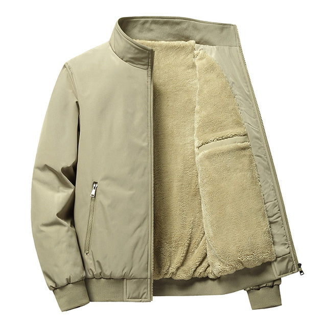 Men’s Plush Thickened Oversized Winter Jacket – USA
