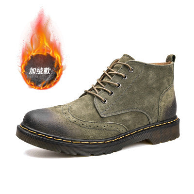 Men’s Genuine Leather Ankle Boots – Vintage Casual Fashion Footwear