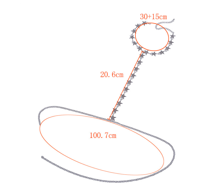 Star Body Chain – Bikini & Beach Body Jewelry in Silver or Gold