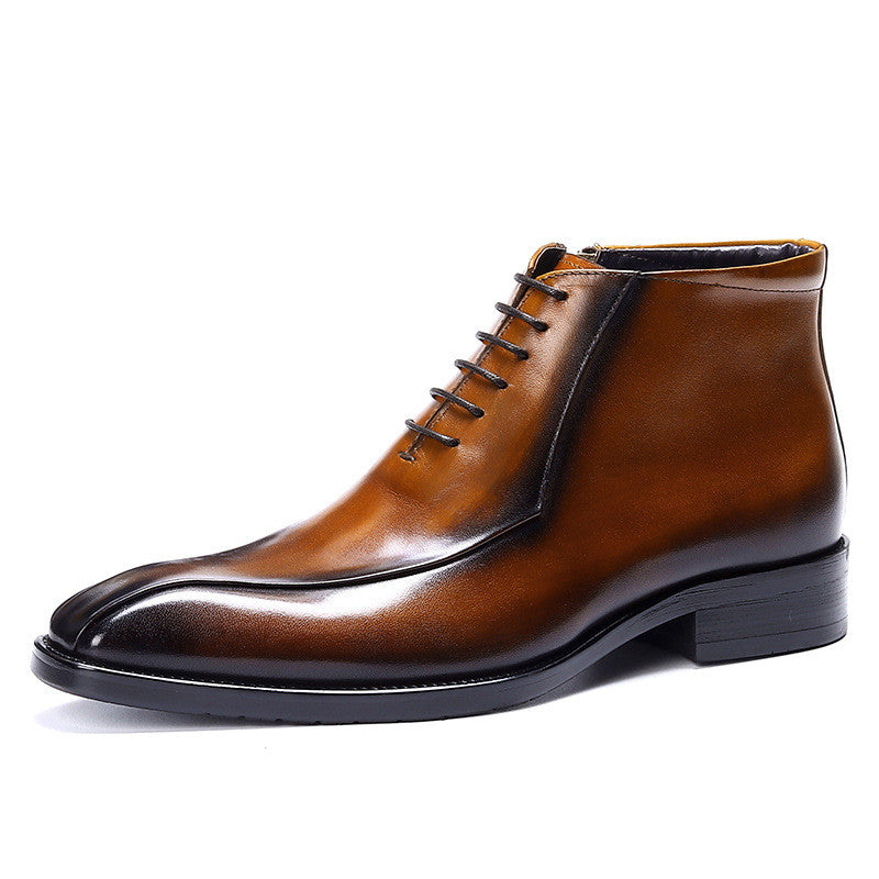 Men’s Genuine Leather Pointed-Toe Dress Shoes – Elegant Formal Footwear