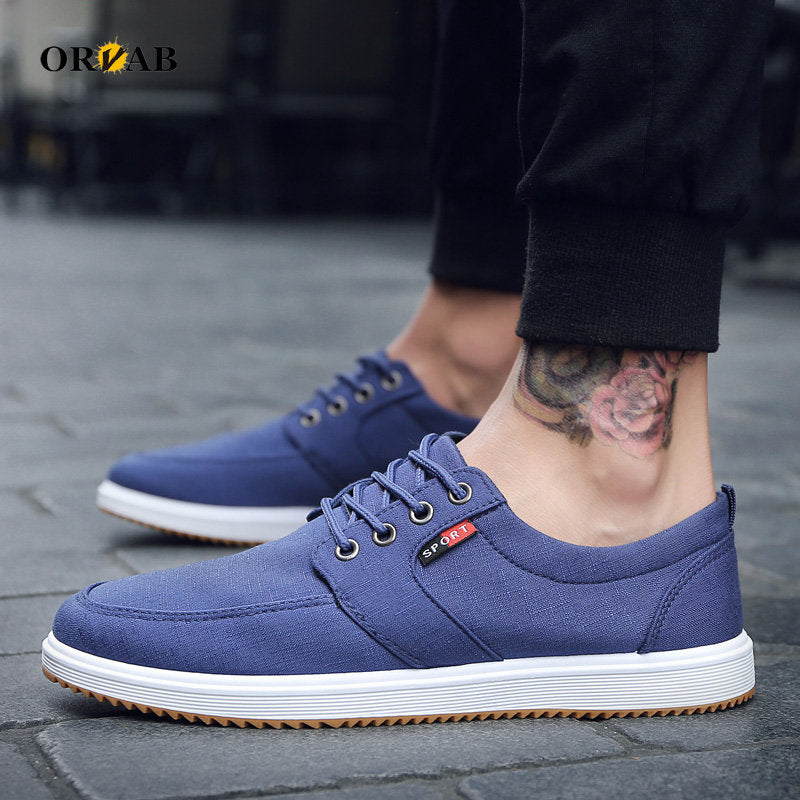 Men’s Breathable Linen Moccasin Loafers – Casual Slip-On Shoes