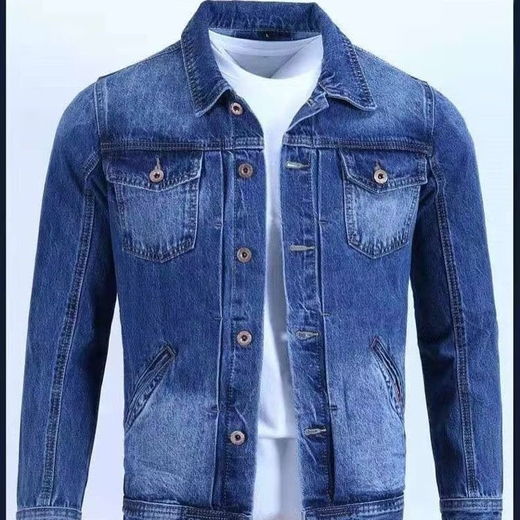 Men’s Retro Fall Denim Jacket – Stylish Casual Lightweight Jacket