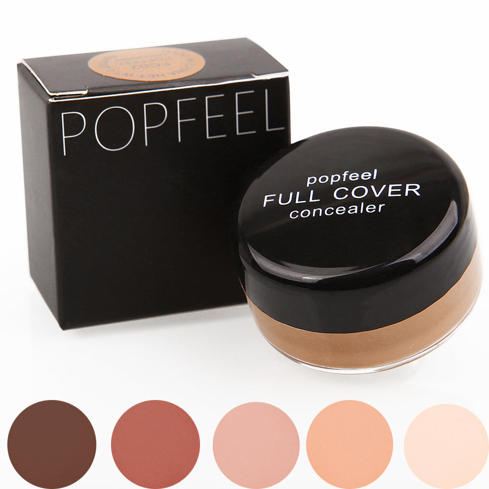 POPFEEL 5-Color Concealer Foundation Cream – Multi-Shade Face Makeup Palette