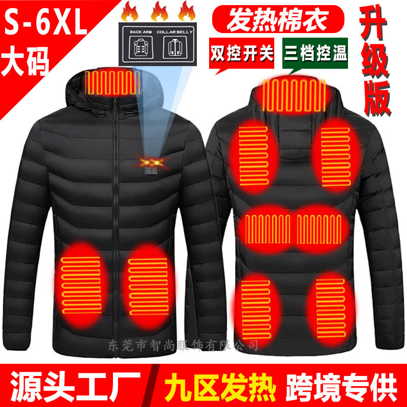 Smart Heated USB Graphene Jacket – Unisex Adjustable Winter Heating Jacket, S–6XL
