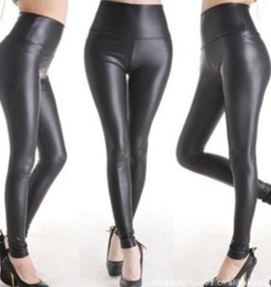 Women’s Stretchy Faux Leather Slim-Fit Pants – Curve-Flattering Skinny Leggings, XS–L