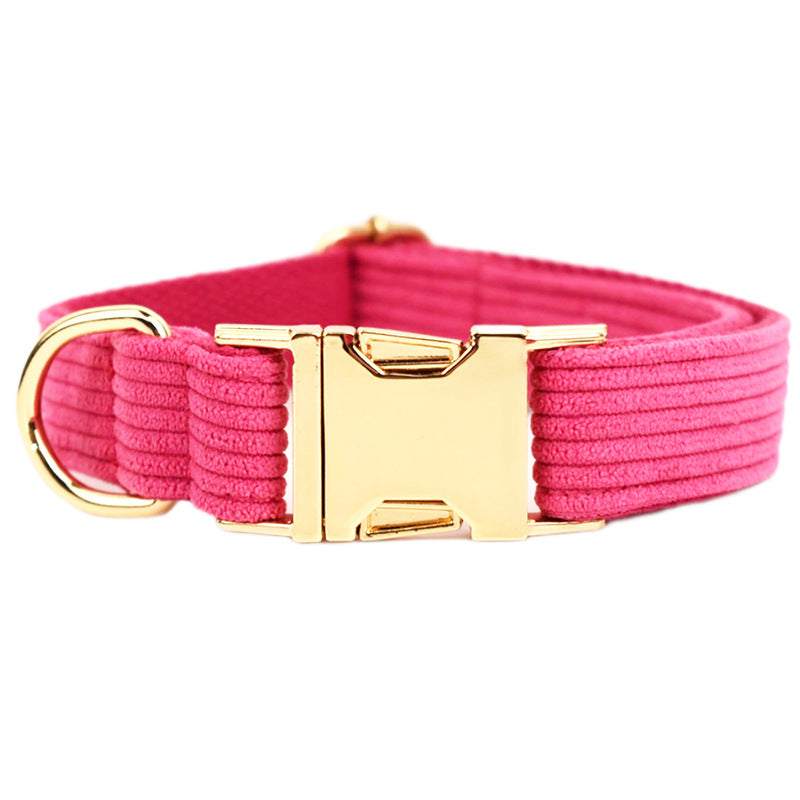 Rose Velvet Dog Collar & Accessories – Luxury Bow Collar, Leash & Pet Walking Collection