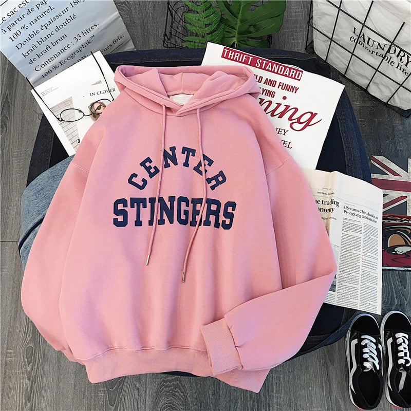 Women’s Loose Hooded Long-Sleeve Sweater – Soft Polyester Casual Pullover, 6 Colors, S–2XL