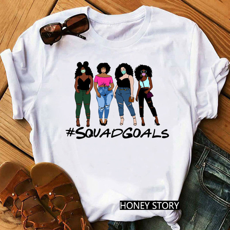 Black Girl Feminism Short Sleeve T-Shirt for Women