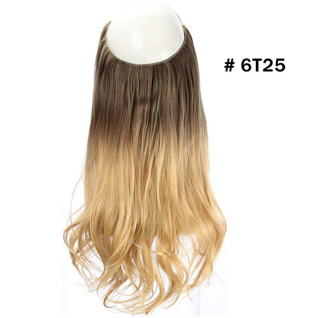 45cm Invisible Long Wavy Hair Extensions – Fish Line Synthetic Hairpiece, 32 Colors