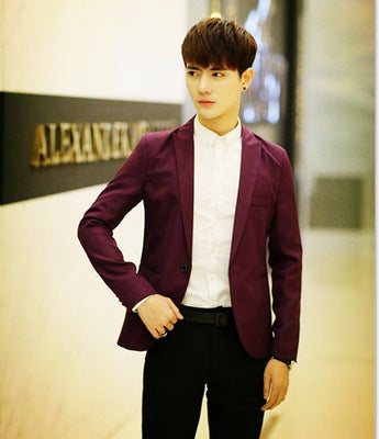 Men’s Korean Slim Fit Cotton Blazer – Smart Casual Spring & Fall Jacket, M–5XL