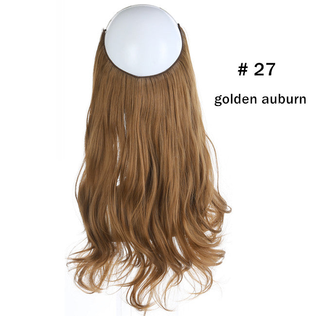 45cm Invisible Long Wavy Hair Extensions – Fish Line Synthetic Hairpiece, 32 Colors
