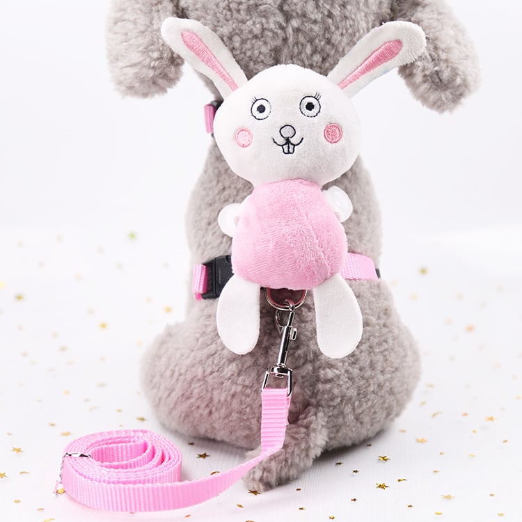 Cute Angel Dog Harness & Leash – Adjustable Polyester Walking Set for Small Dogs