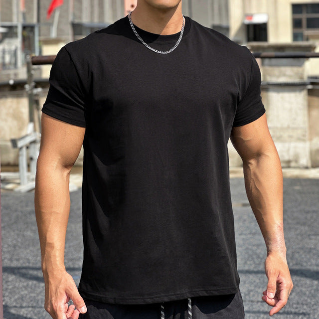 Men’s Oversized Cotton Sports T-Shirt – Breathable Loose Fit Round Neck Tee, M–3XL