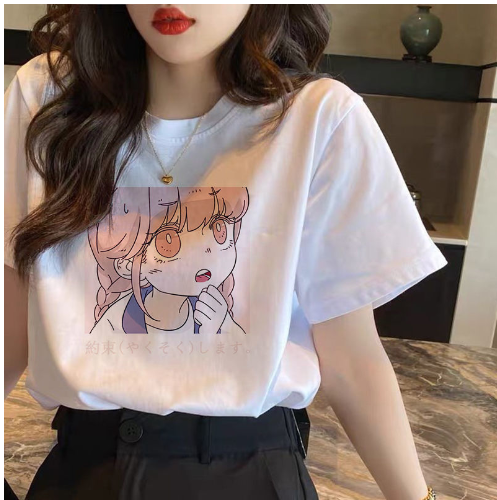 Women’s Curly Bear Oversized T-Shirt – Loose Fit Summer Graphic Tee