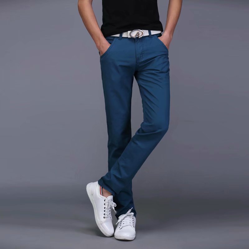 Men’s Slim Fit Straight-Leg Pants – Summer Casual Trousers
