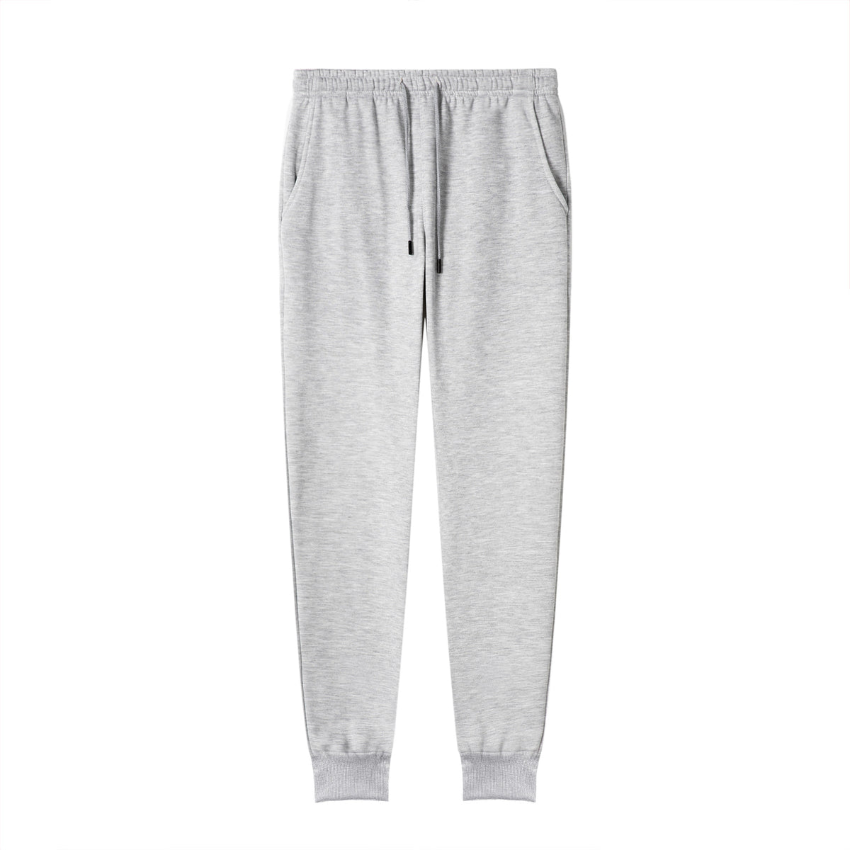 Men’s Drawstring Fleece Pants – Solid Color Casual Winter Trousers