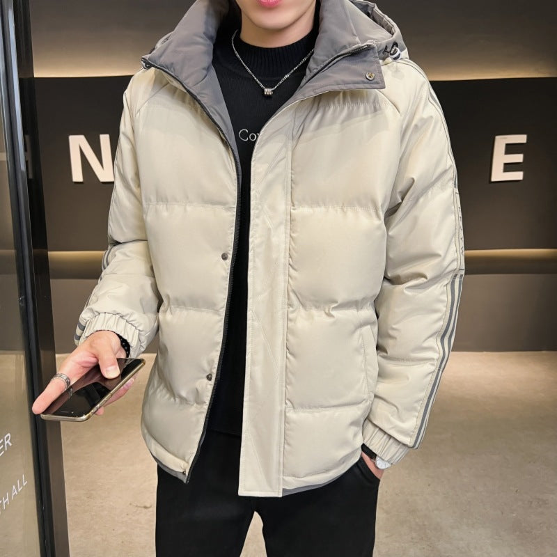 Men’s Thickened Hooded Cotton Padded Casual Jacket – USA
