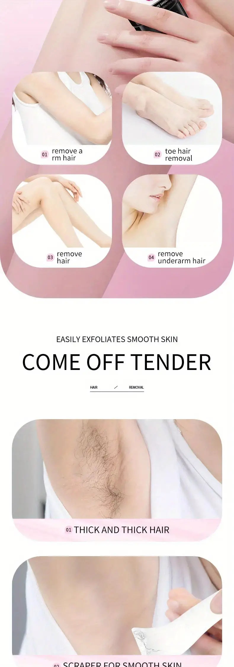 Painless Hair Removal Cream for Women – Sensitive Formula