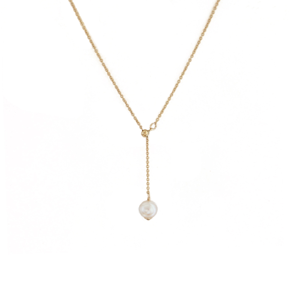 Sweater Chain with Pearl Necklace