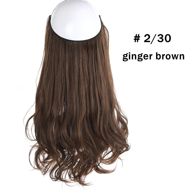 45cm Invisible Long Wavy Hair Extensions – Fish Line Synthetic Hairpiece, 32 Colors