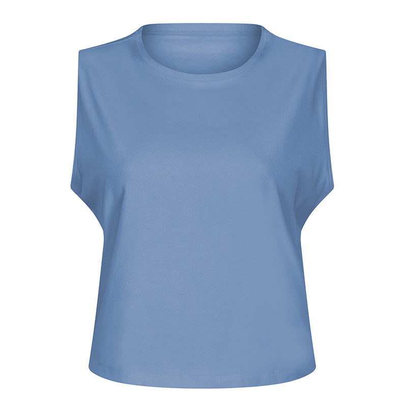 Women’s Cotton Quick-Dry Yoga Tank Top – Sleeveless Workout & Fitness Shirt