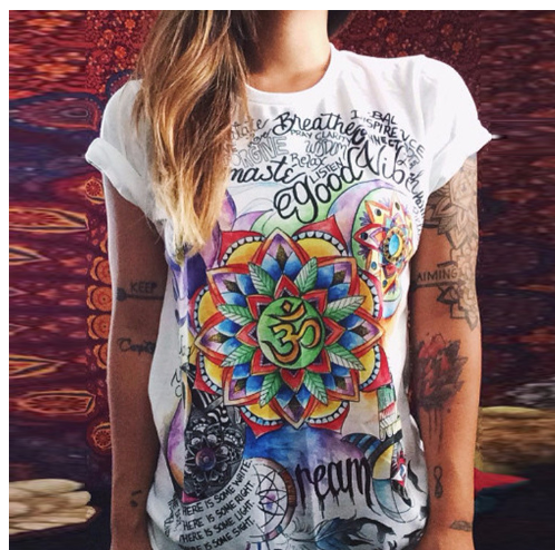 3D Printed Milk Silk Tattoo T-Shirt for Women (XS-XXXXL)