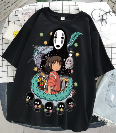 Chinchilla Miyazaki Cartoon Design T-Shirt for Women