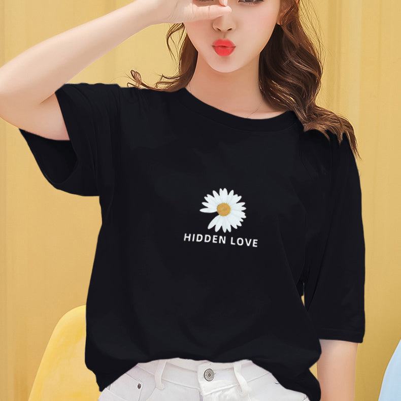 Summer Daisy Short Sleeve T-Shirt for Women