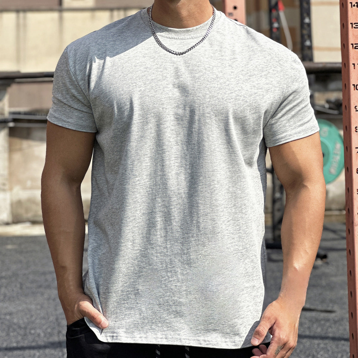 Men’s Oversized Cotton Sports T-Shirt – Breathable Loose Fit Round Neck Tee, M–3XL